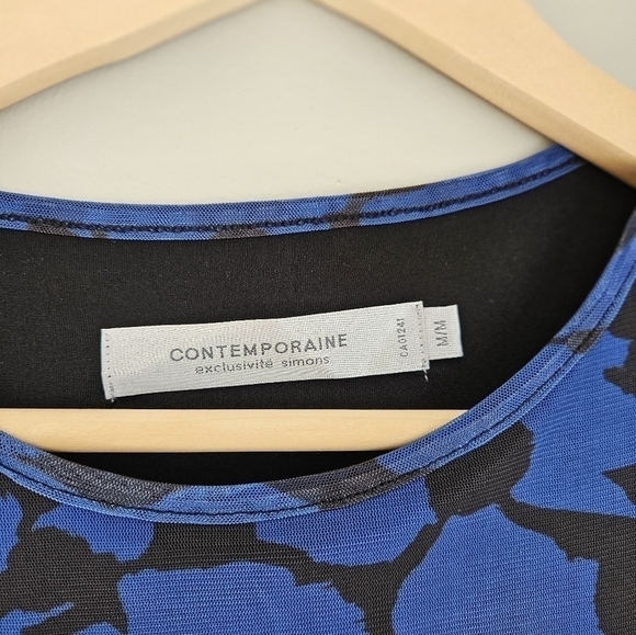 Blue floral  print COTEMPORAINE dress - Picture 2 of 6